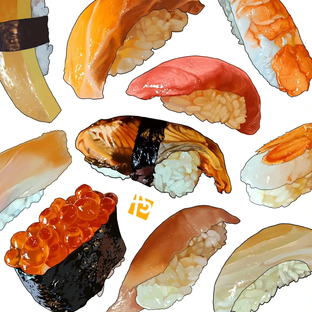 🎨插画师ItadakiYasu｜美食盛宴的交响。