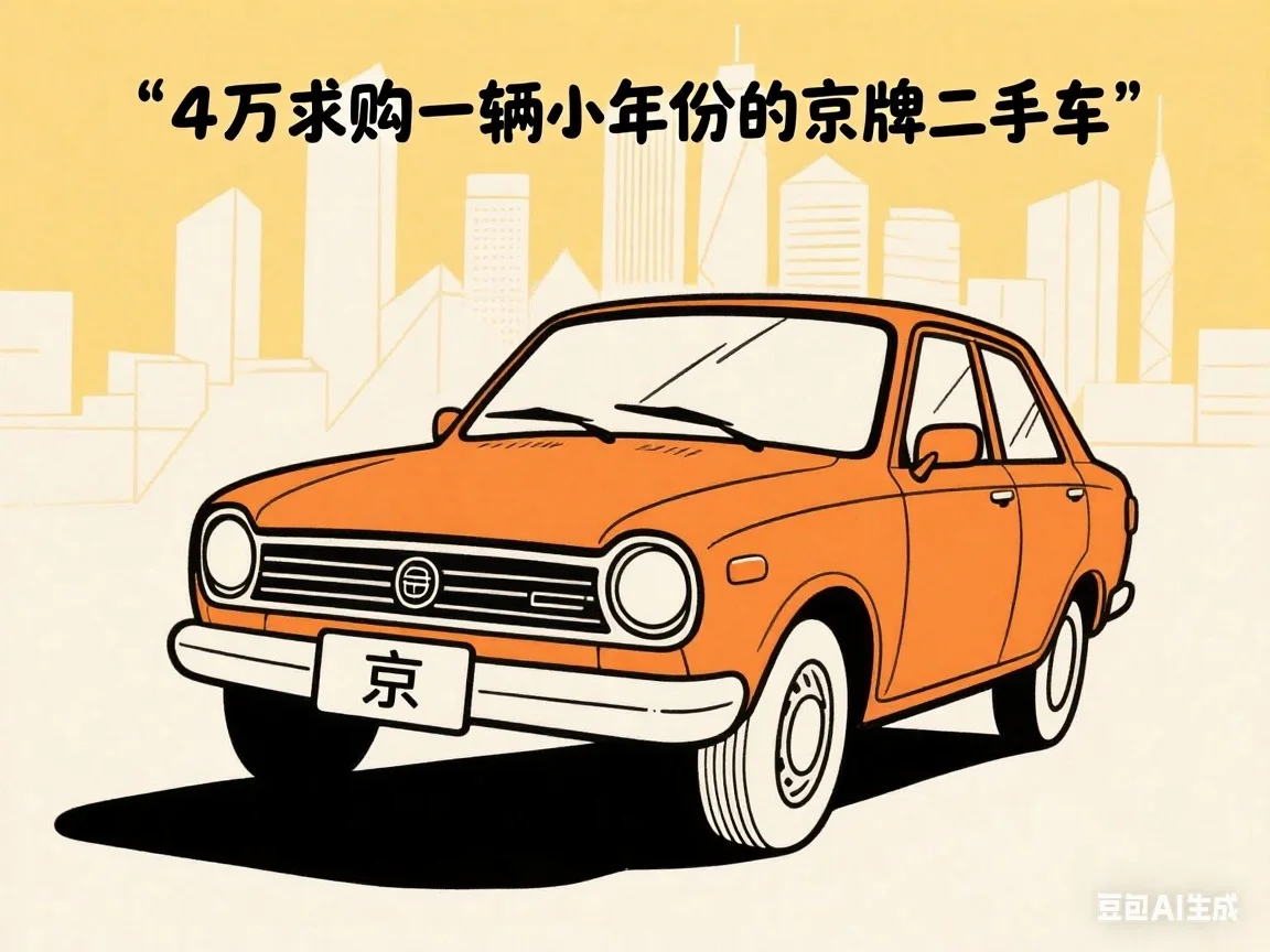 求购一台可过京户的二手车，预算4万左右
