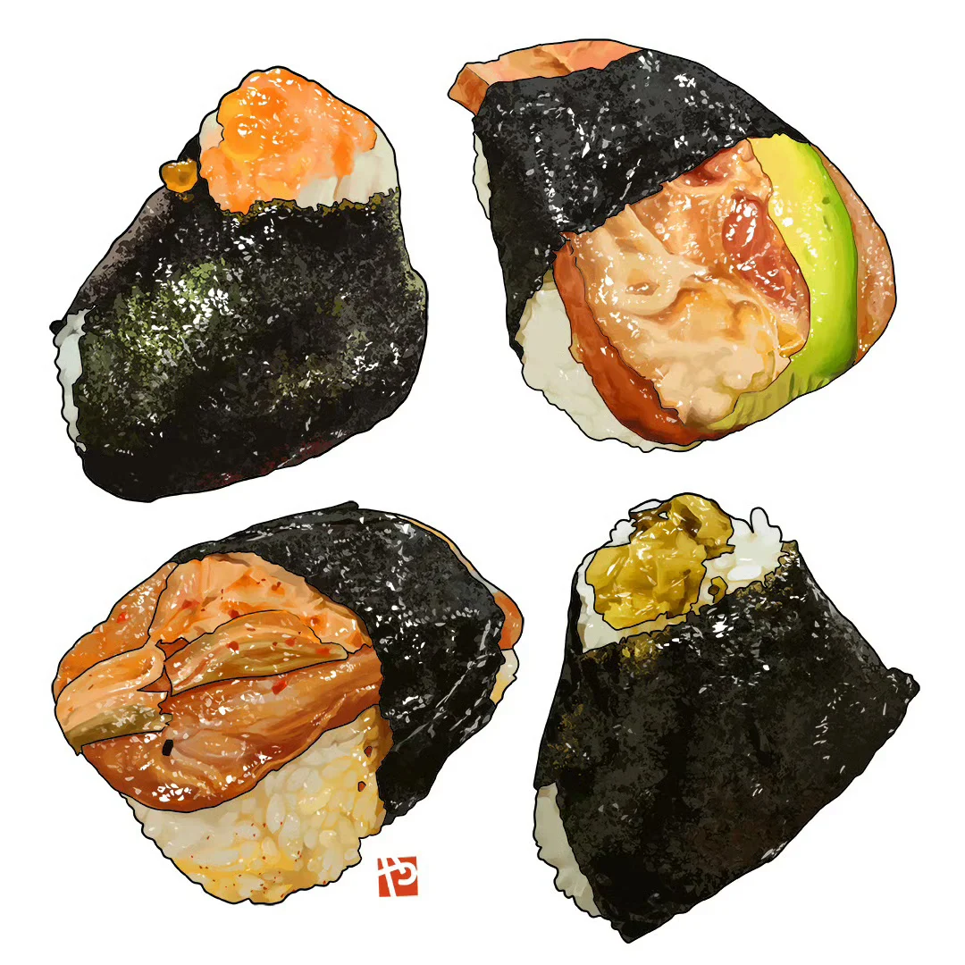 🎨插画师ItadakiYasu｜美食盛宴的交响。
