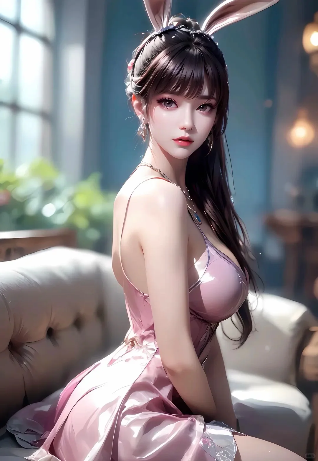 小舞国漫女神图片（9粉裙版）