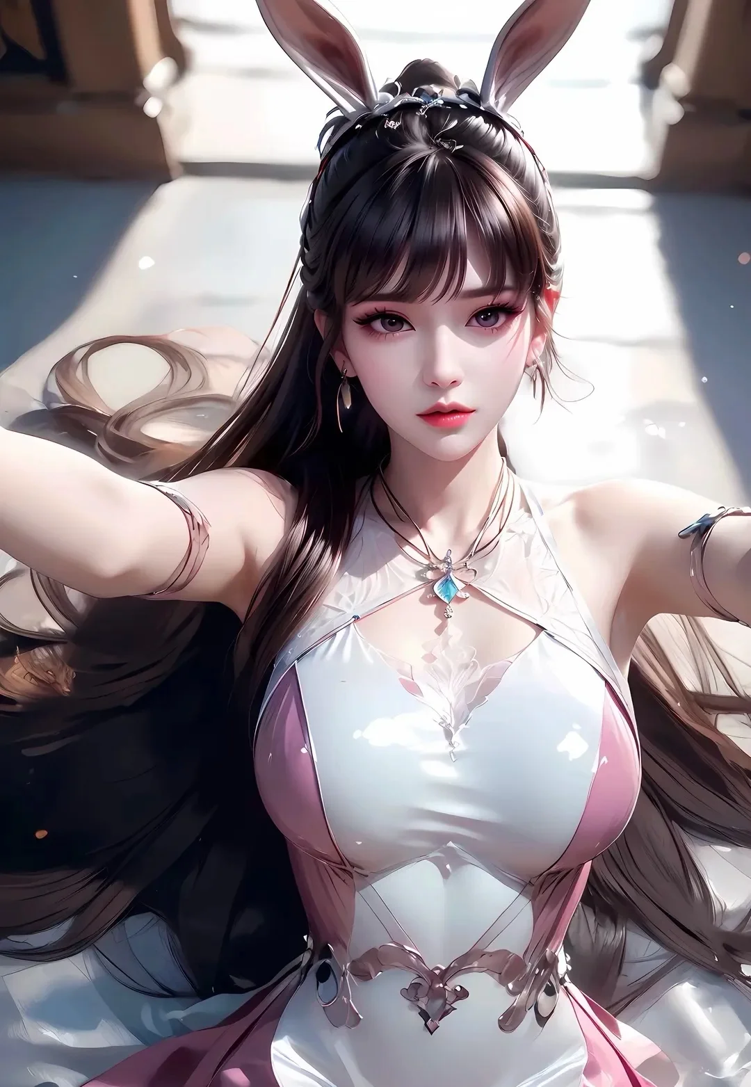 小舞国漫女神图片（9粉裙版）