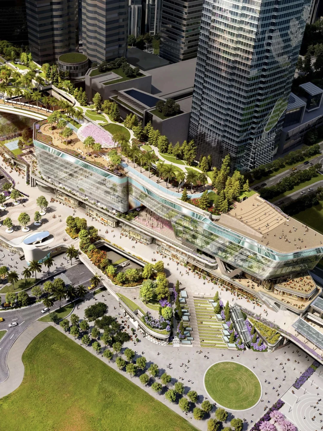 香港恒基中环滨海地王项目更新示意图