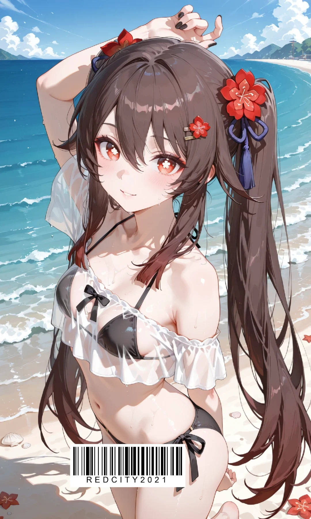 动漫壁纸｜原神 胡桃夏日海滩