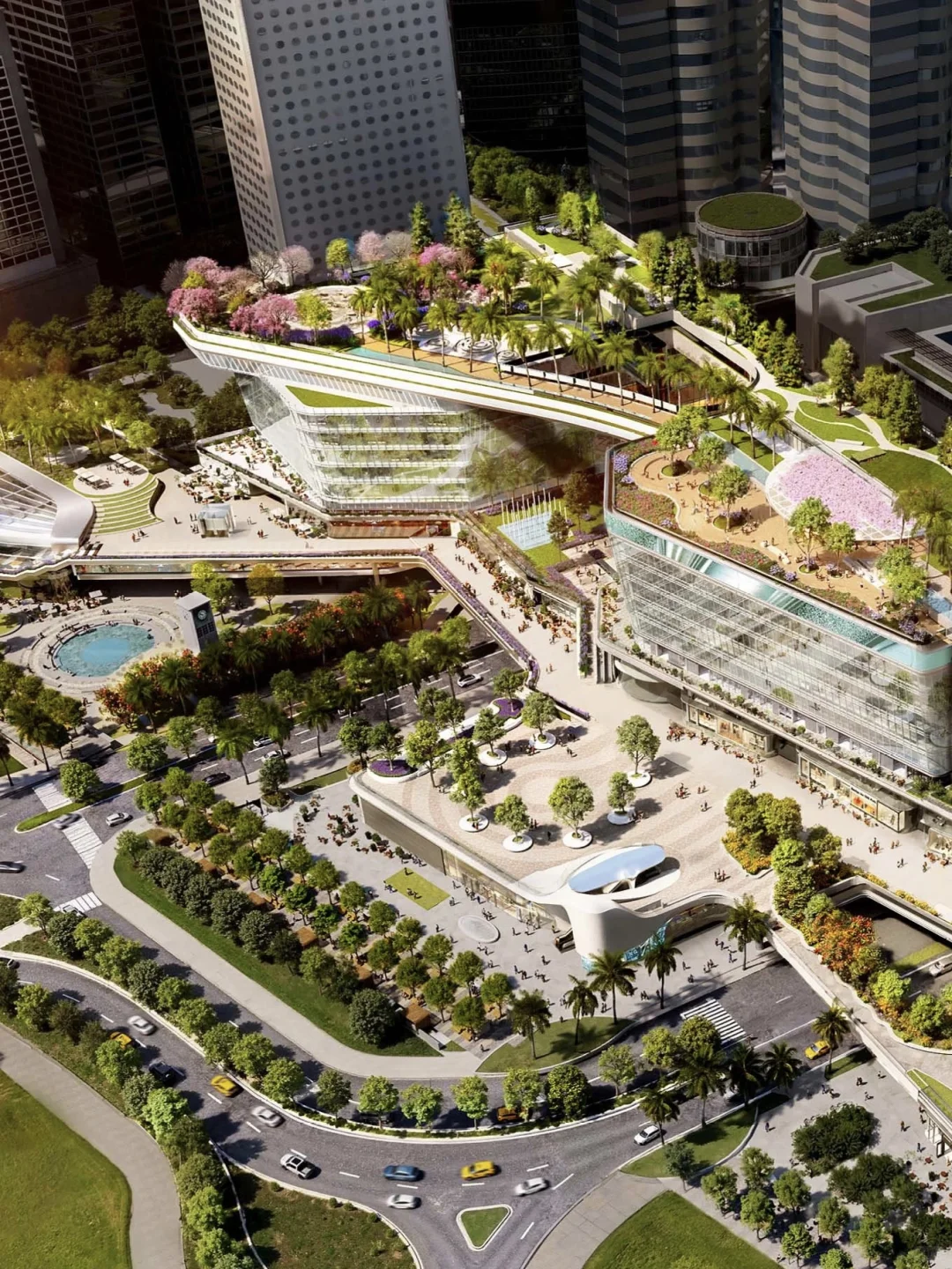 香港恒基中环滨海地王项目更新示意图
