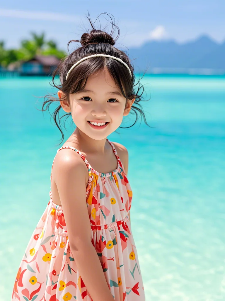 宝贝的AI度假写真~仙本那的碧海蓝天