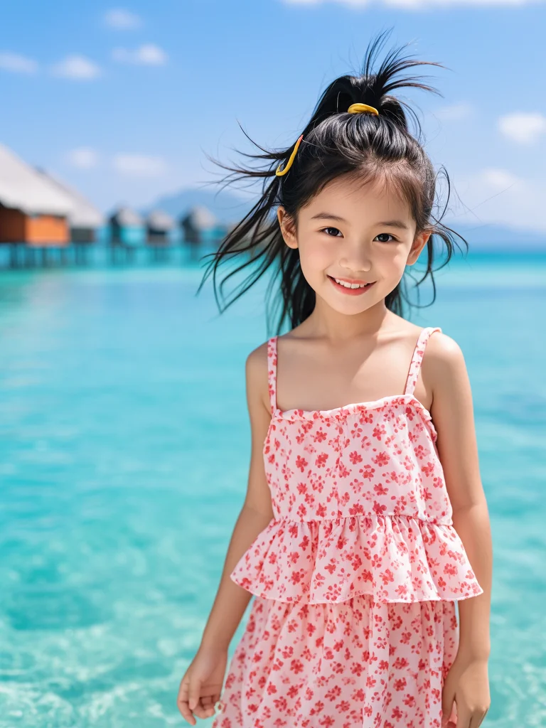 宝贝的AI度假写真~仙本那的碧海蓝天