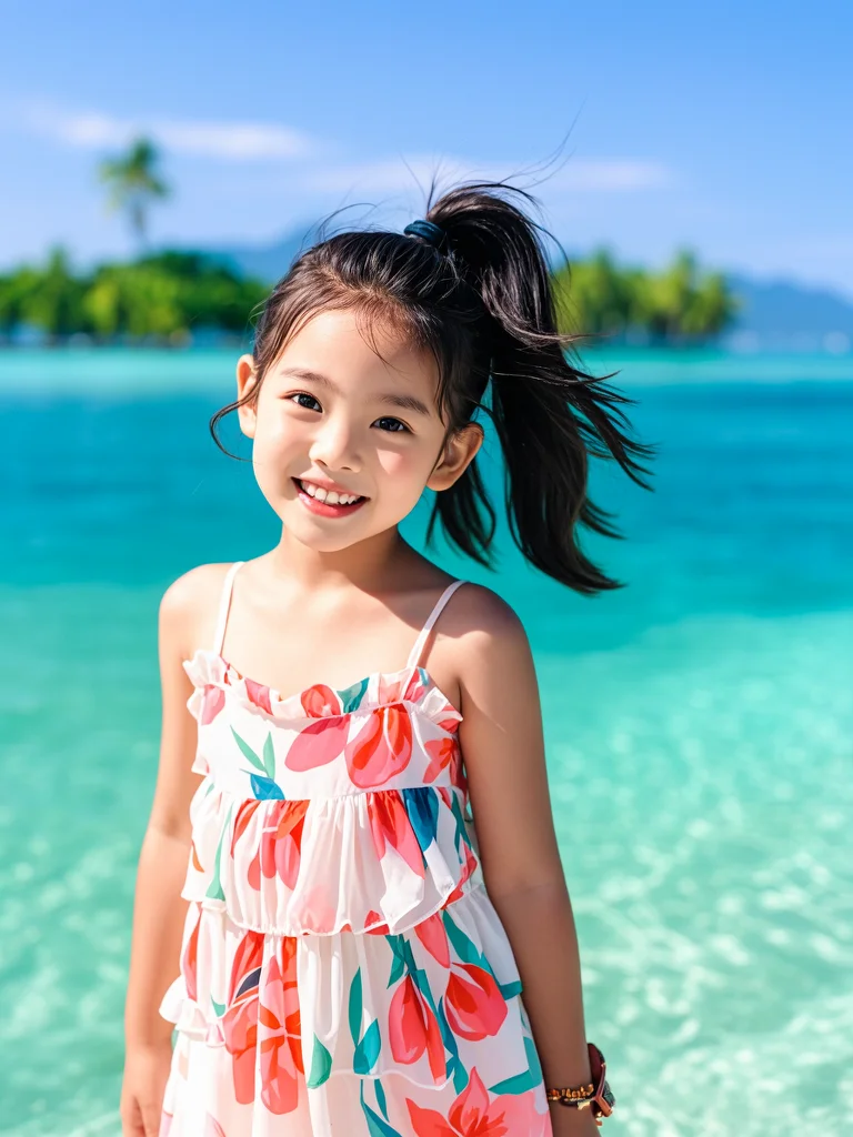 宝贝的AI度假写真~仙本那的碧海蓝天