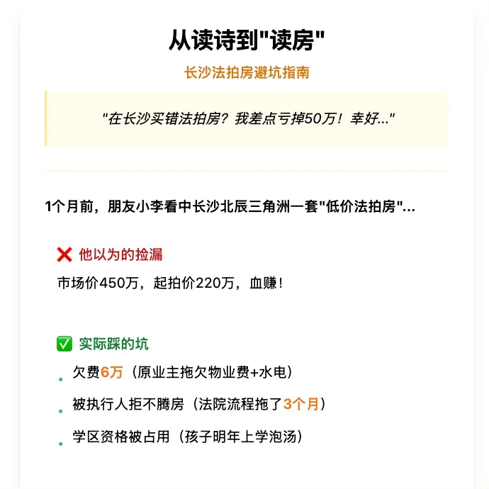 诗到‘读房’，我的斜杠人生｜长沙法拍房避坑指