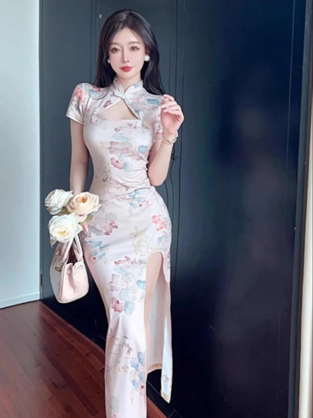 旗袍妖艳风！开叉显瘦一穿封什🌟