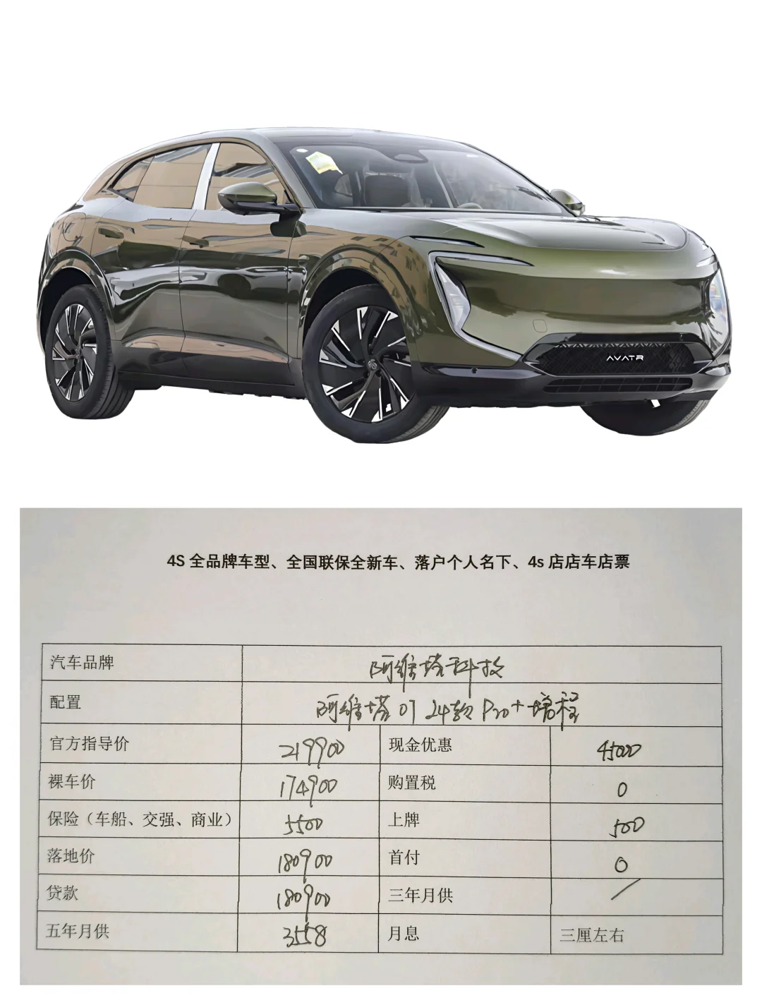 阿维塔07增程pro+ 低零首付购车