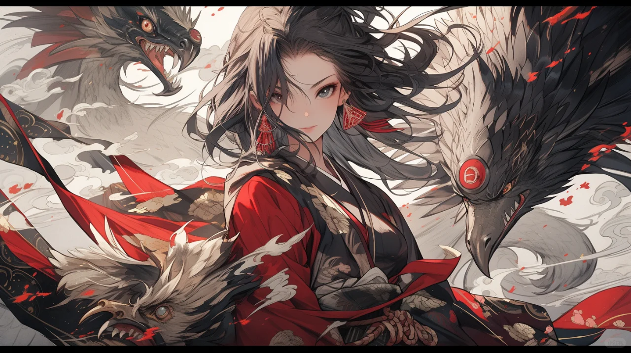 山海经拟人系列：雕羽翩跹，璀璨妖艳