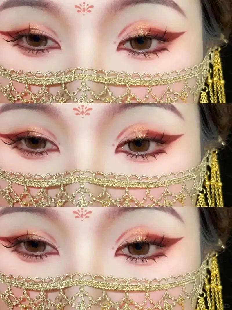 “一抹朱红,一点砂”，轻古风温婉媚眼狐系眼妆