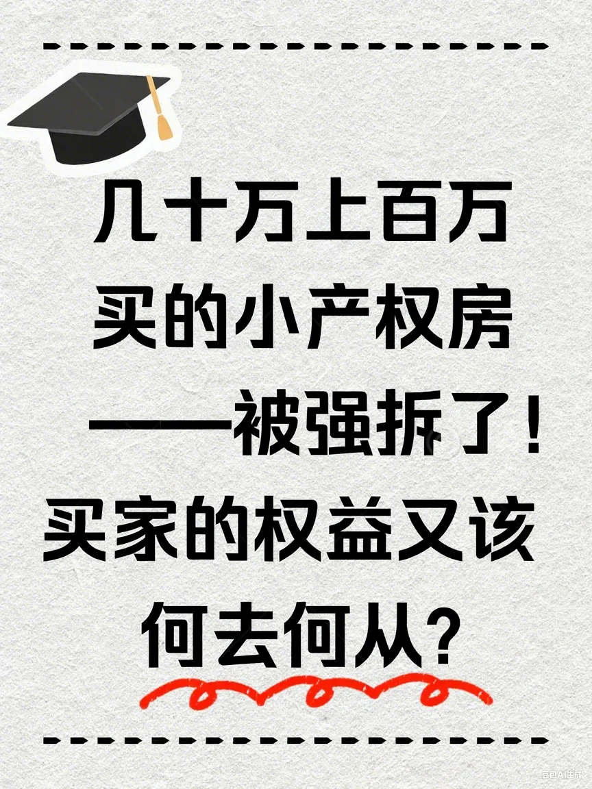 小产权房被强拆，买家的利益何去何从？