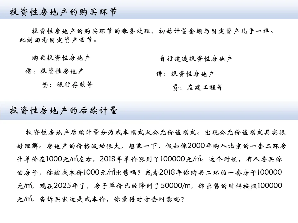 中级会计实务-投资性房地产（二）