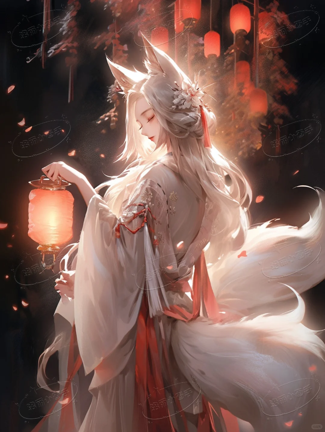 古风动漫版九尾狐姐姐🦊妖艳妩媚🌸
