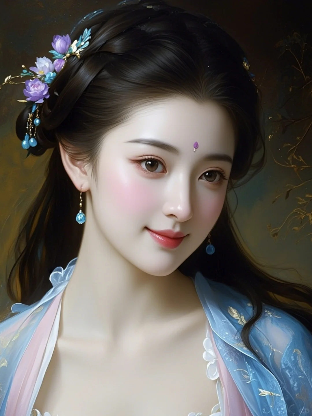 古风美女头像，清冷绝美，AI生成