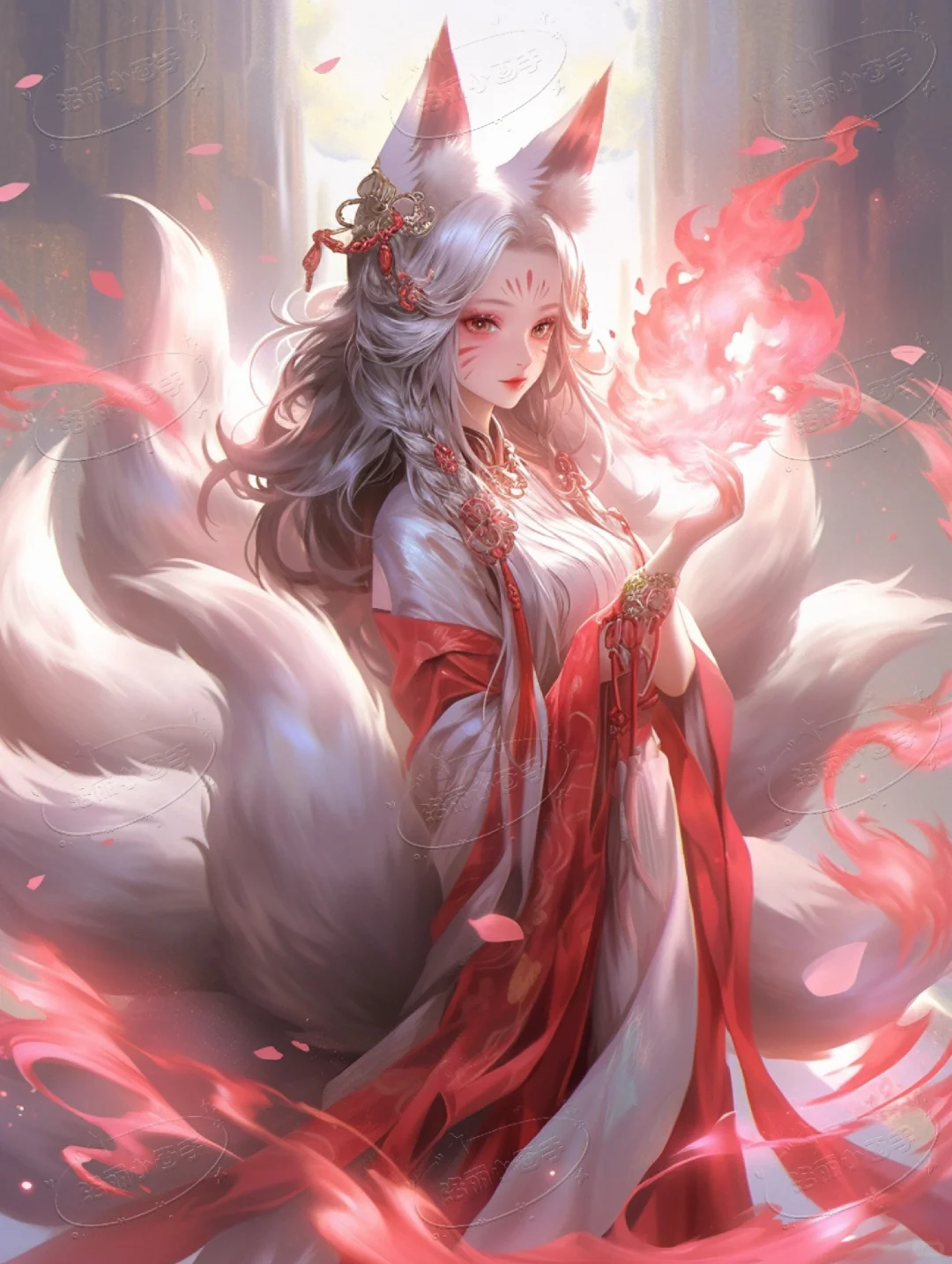 古风动漫版九尾狐姐姐🦊妖艳妩媚🌸