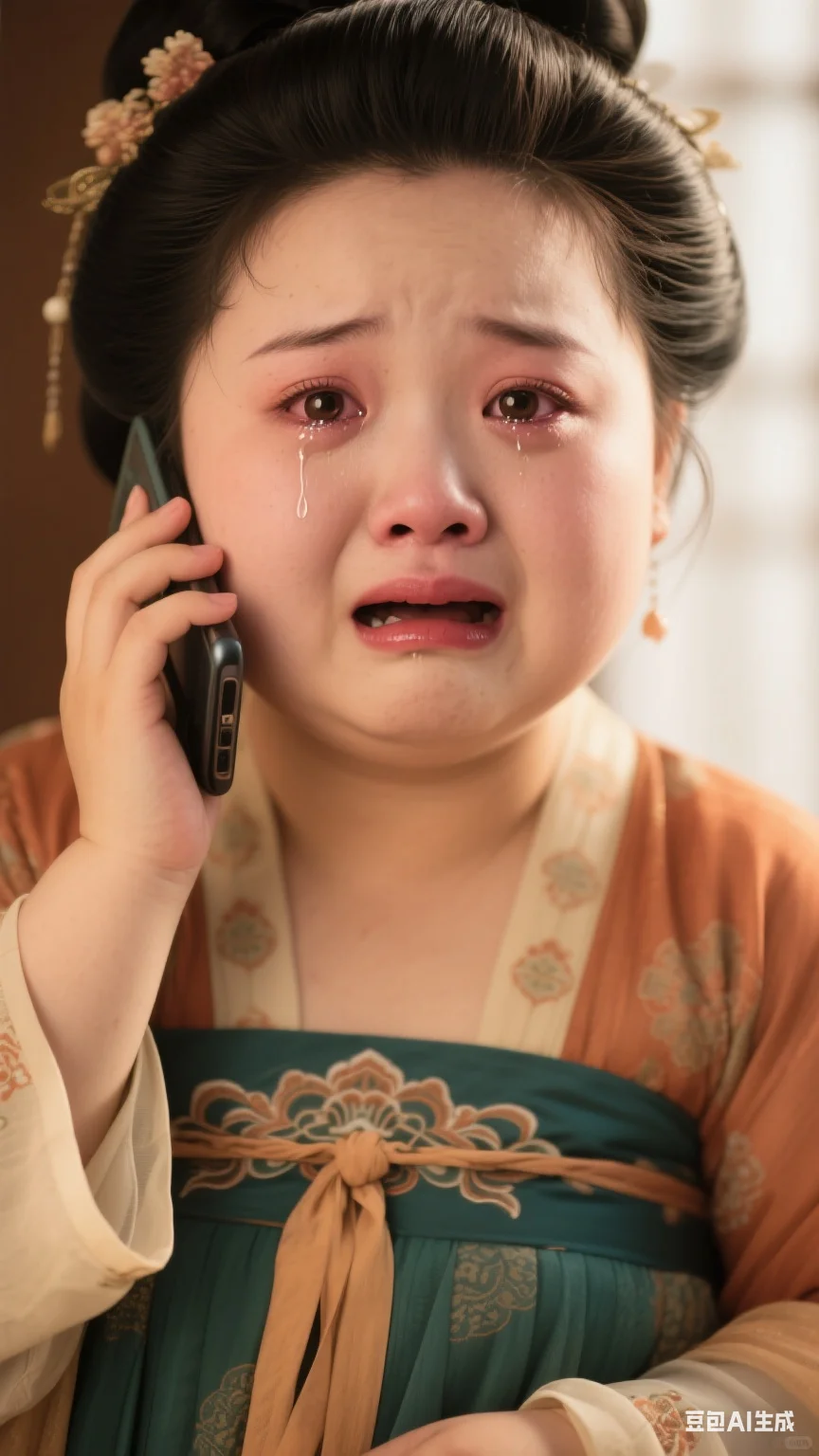 救命！被AI造的唐代哭包美人破防眼泪会拉丝