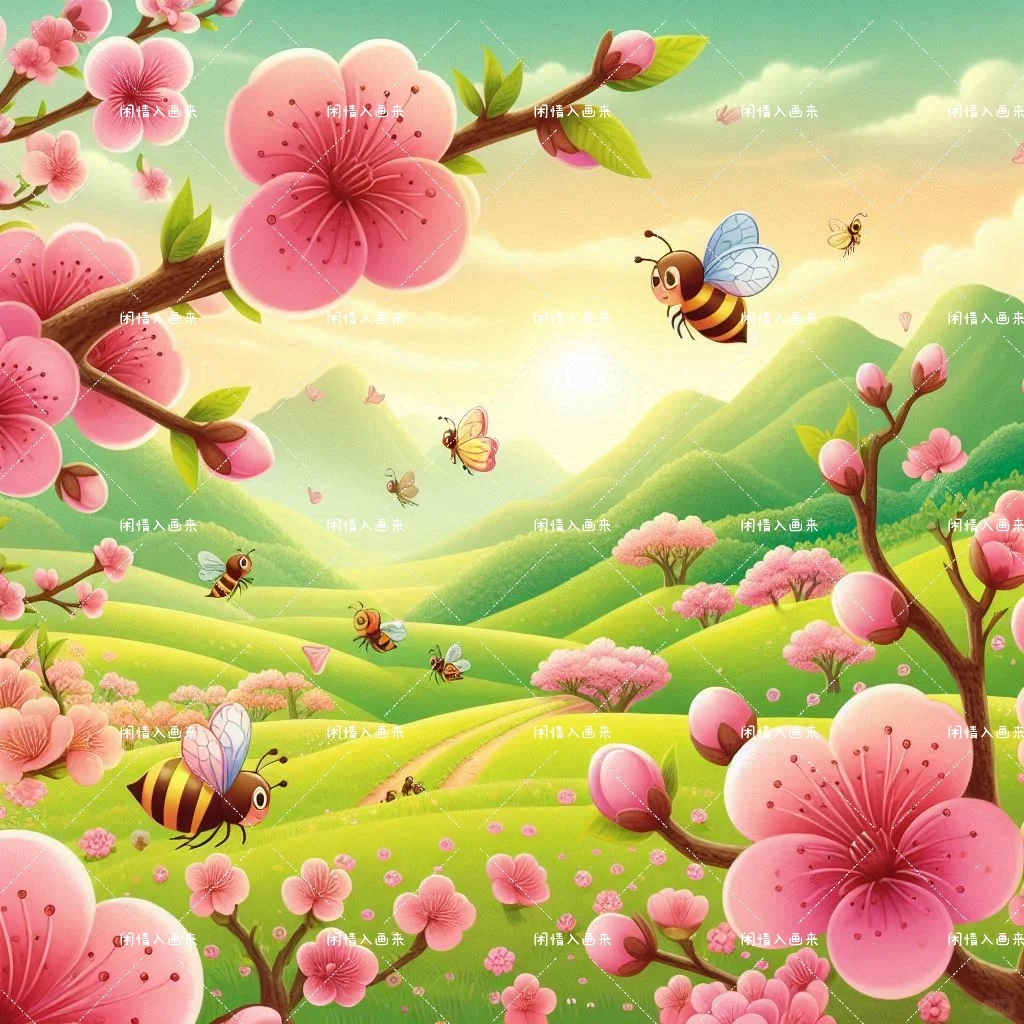 山里桃花，娇艳绽放