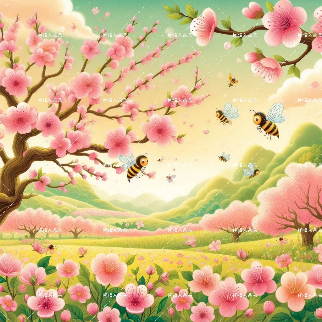 山里桃花，娇艳绽放