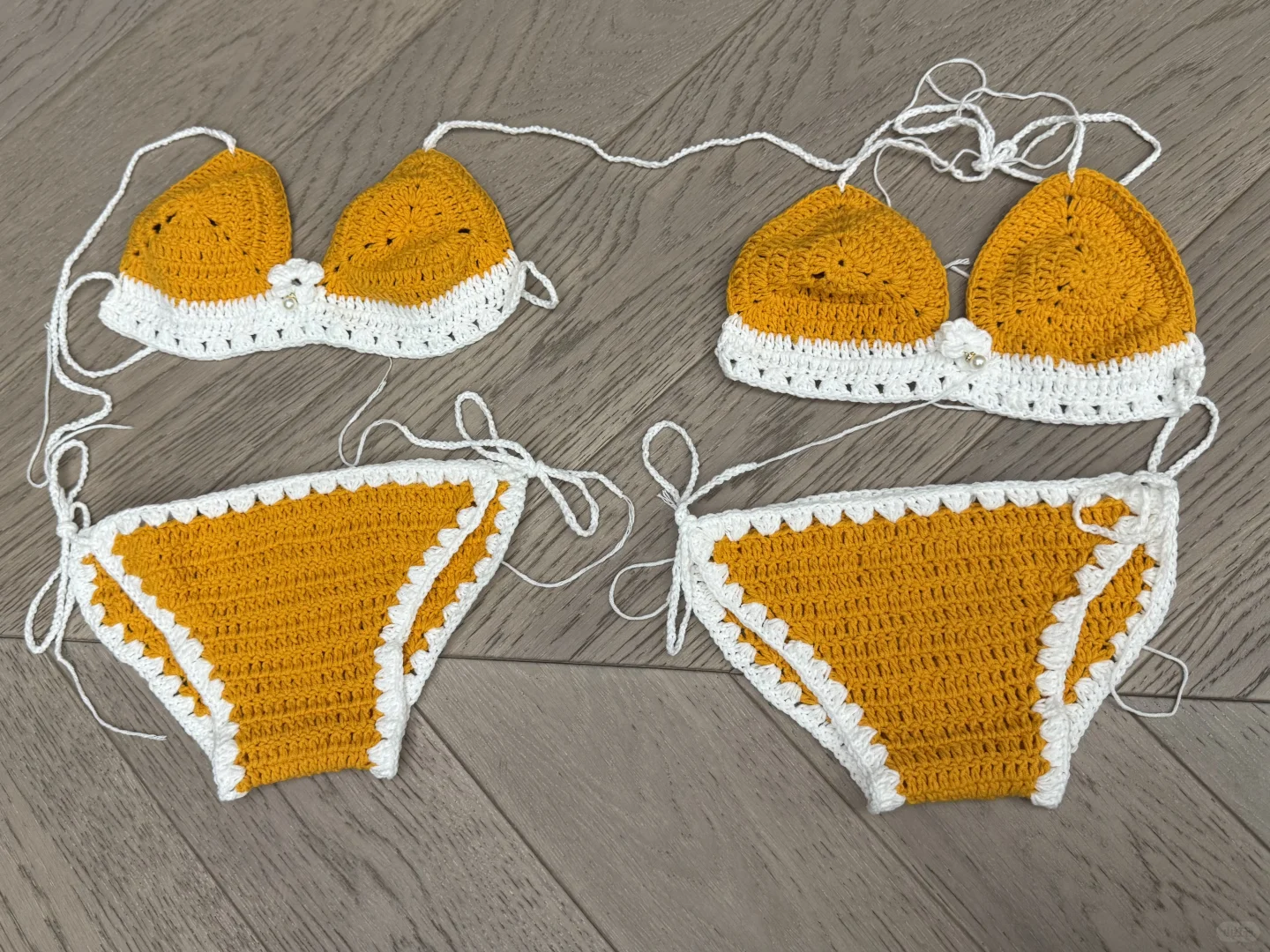 【儿童比基尼钩针手作】🌊✨ 🧶（简单图解）