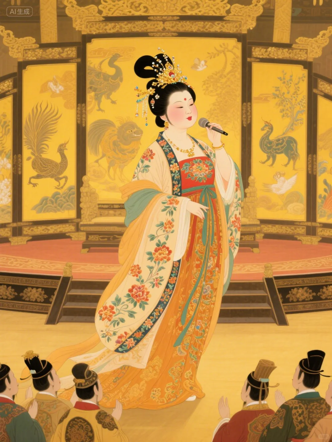 一位体态丰腴尽显富态的唐朝贵妃！
