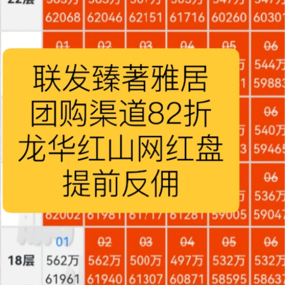 联发臻著雅居团购渠道82折龙华红山网红盘