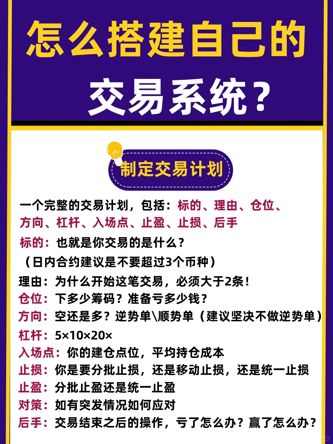 5步教你组建自己的交易系统！