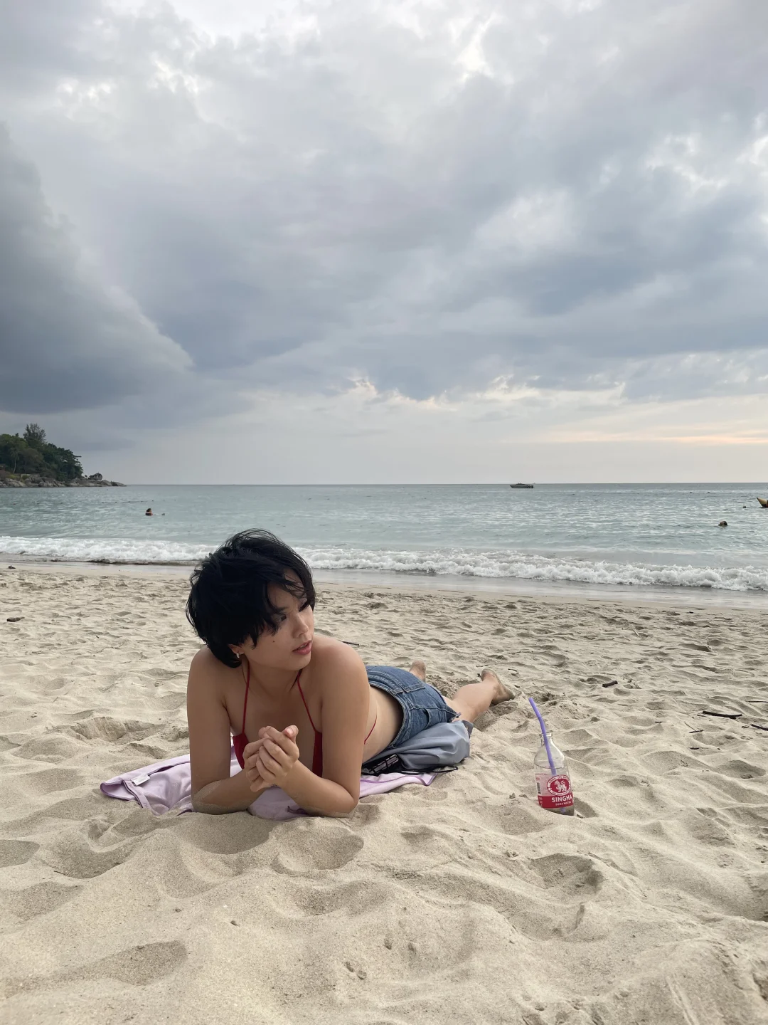 一到海边就👙