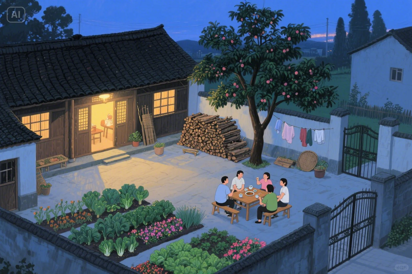 理想小院，平板壁纸