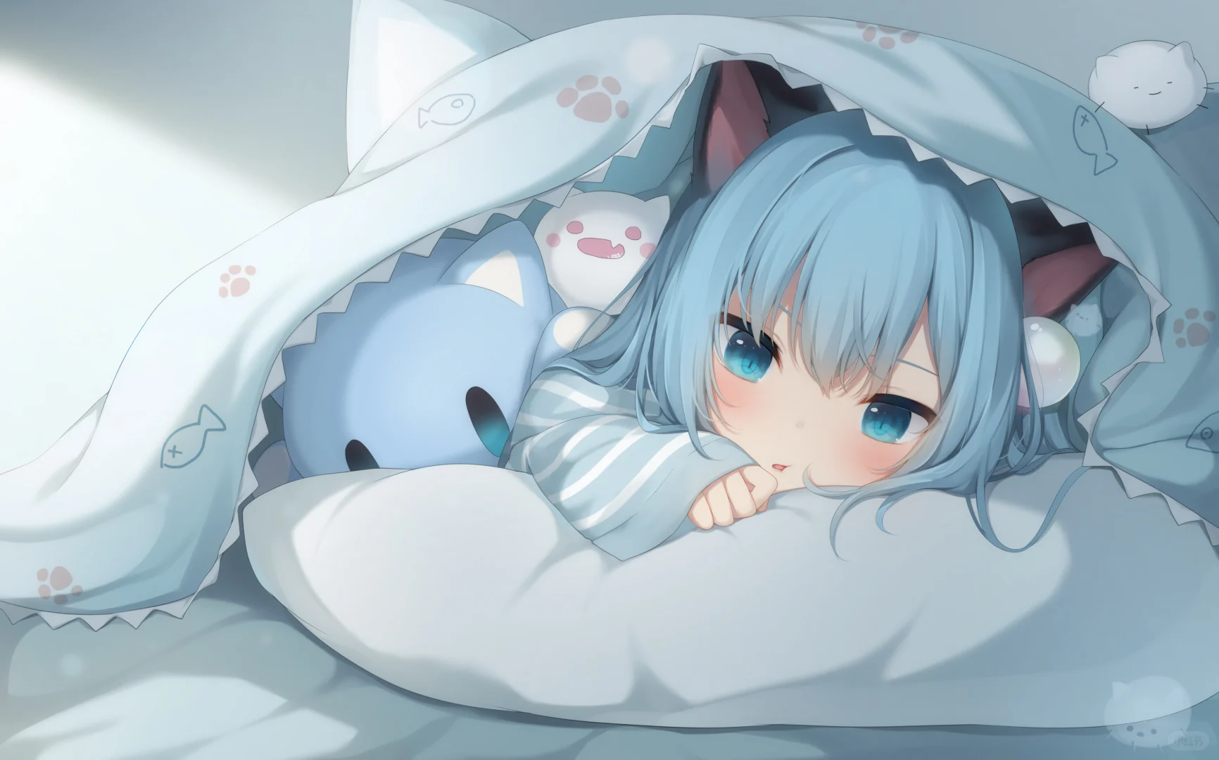 平板壁纸//好可爱的小猫咪！猫娘
