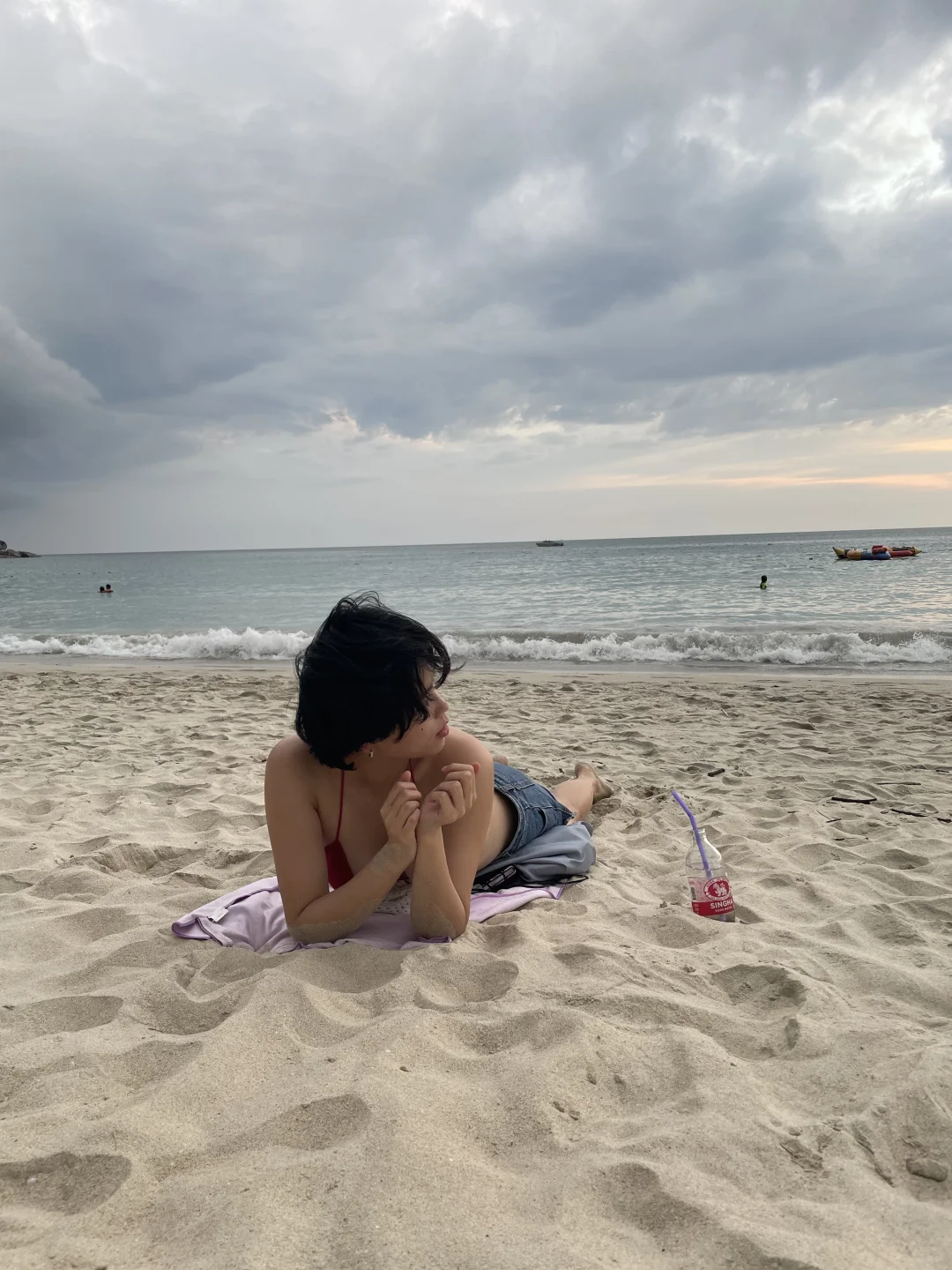 一到海边就👙