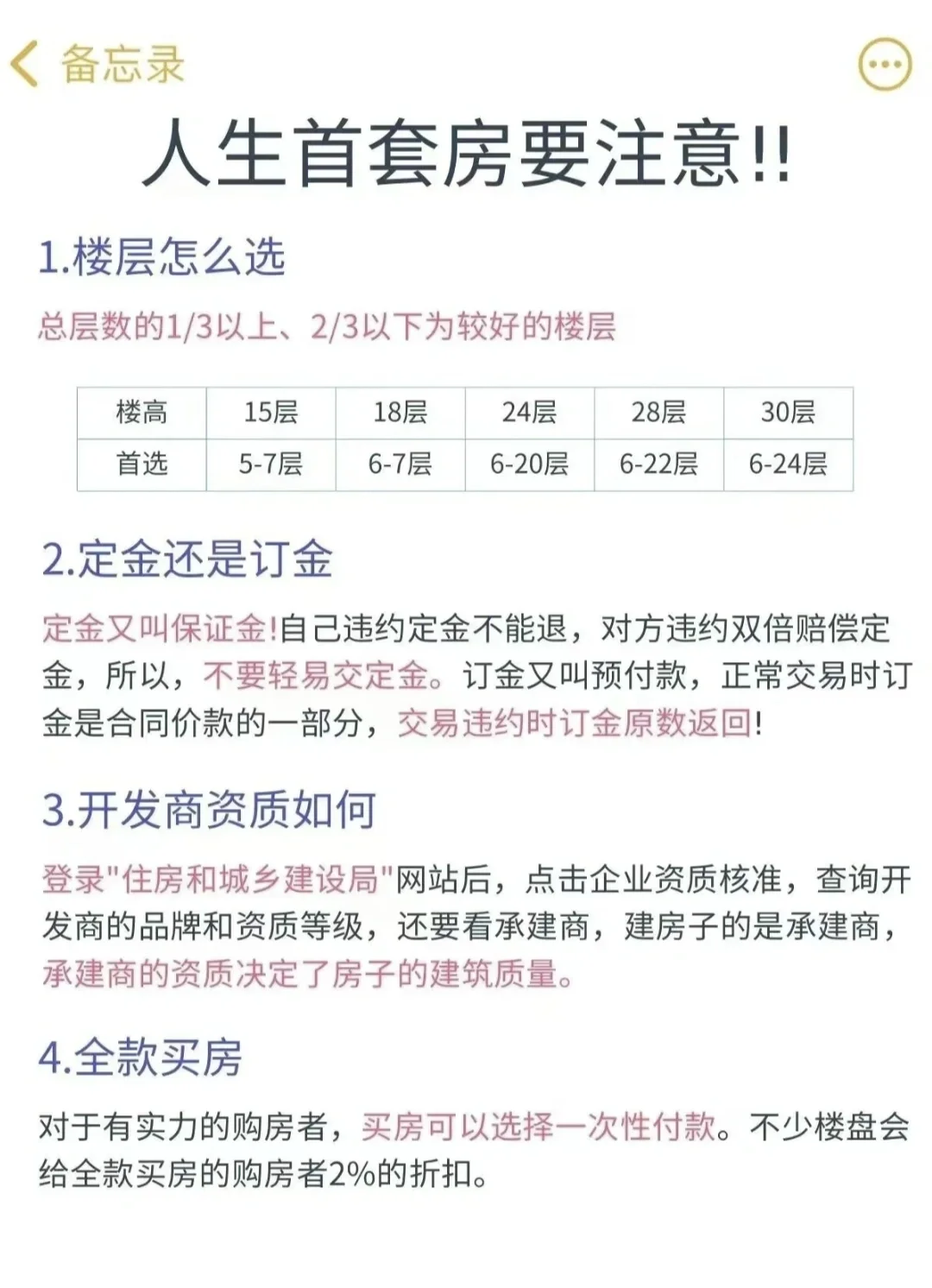 人生首套房避坑