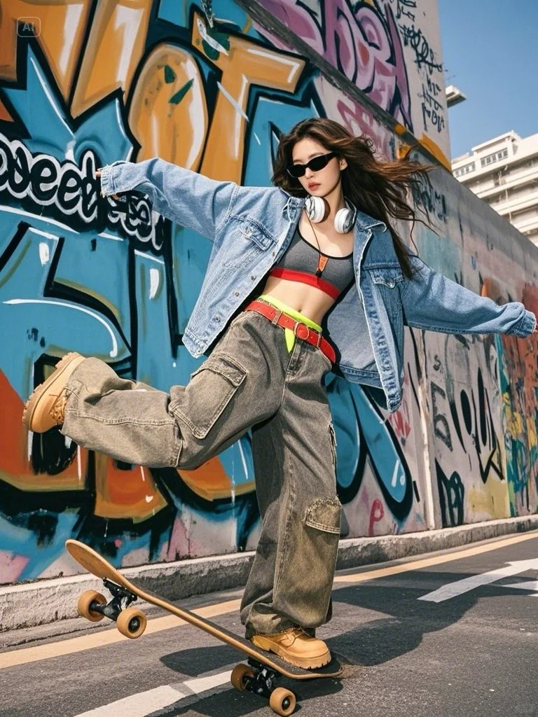 【🛹街头拽姐｜把马路当T台走】