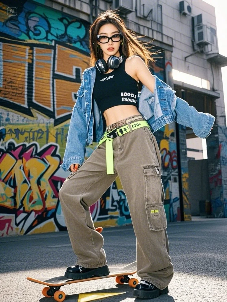 【🛹街头拽姐｜把马路当T台走】