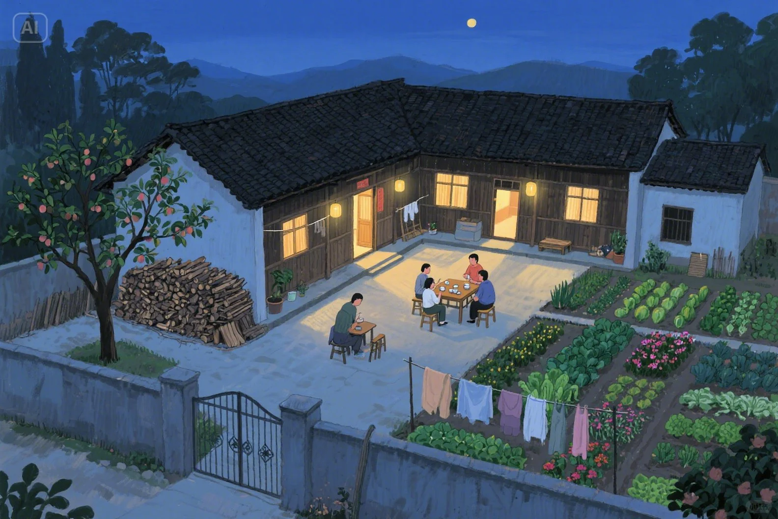 理想小院，平板壁纸