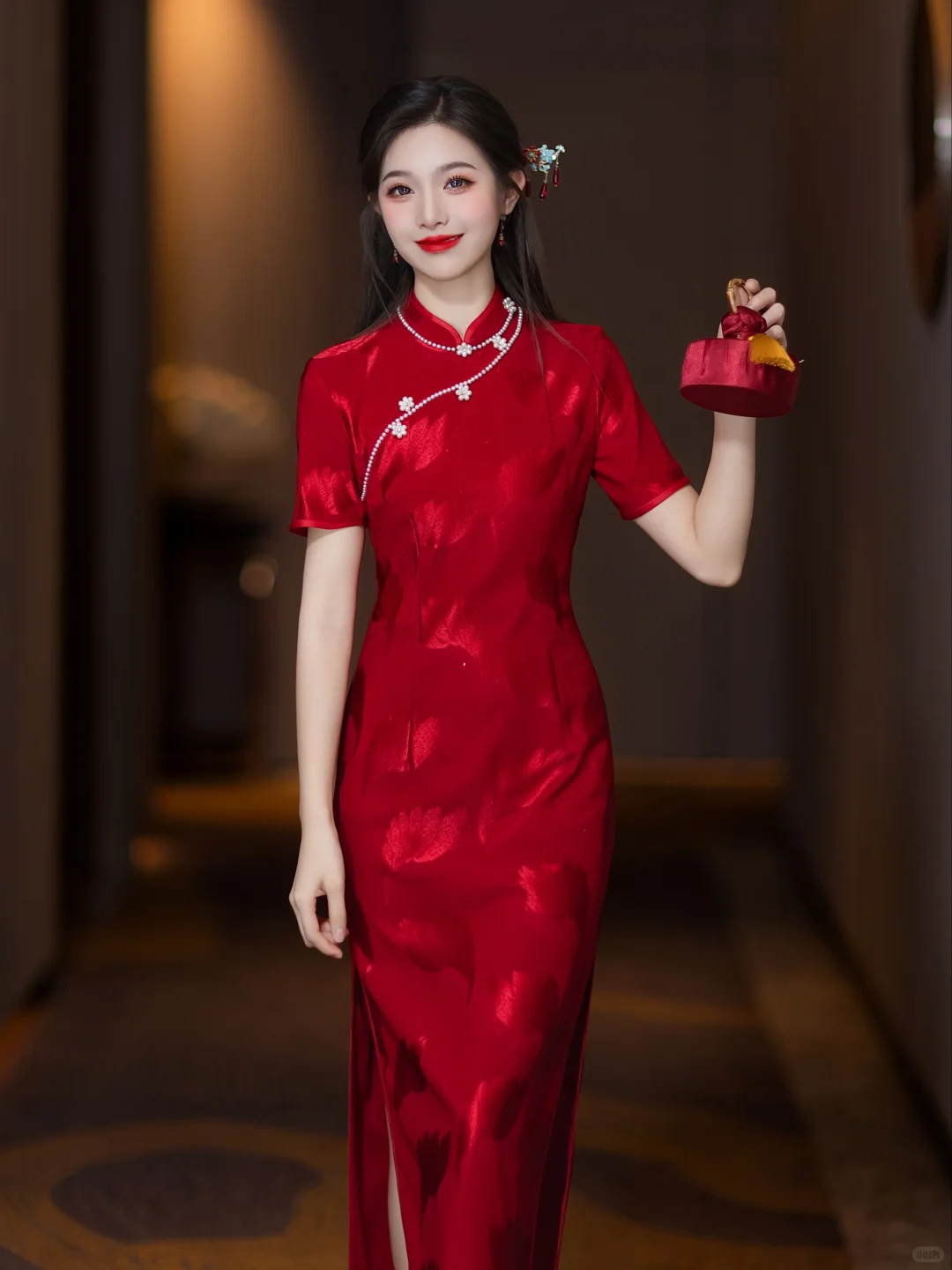 婚礼上的中式惊艳！红色旗袍杀疯了