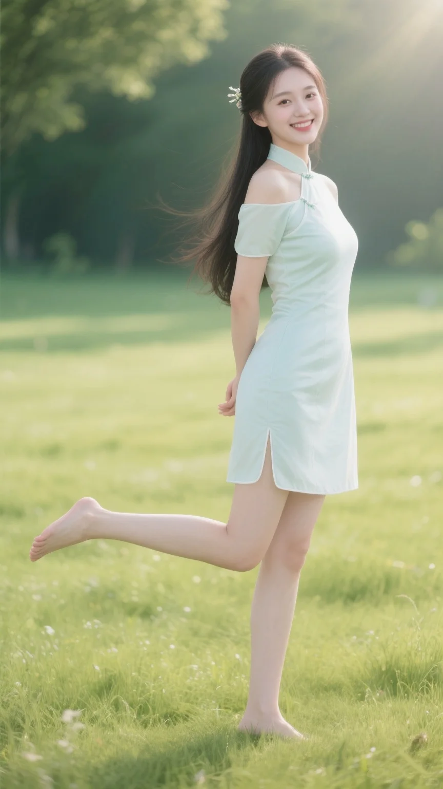 （AI美少女）她在向我走来，风在微笑～🍃