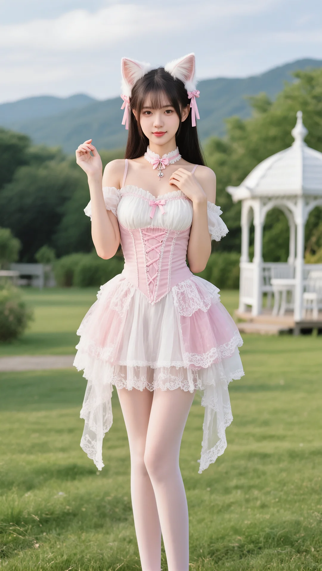 粉白系洛丽塔女仆装，甜到你的心上。