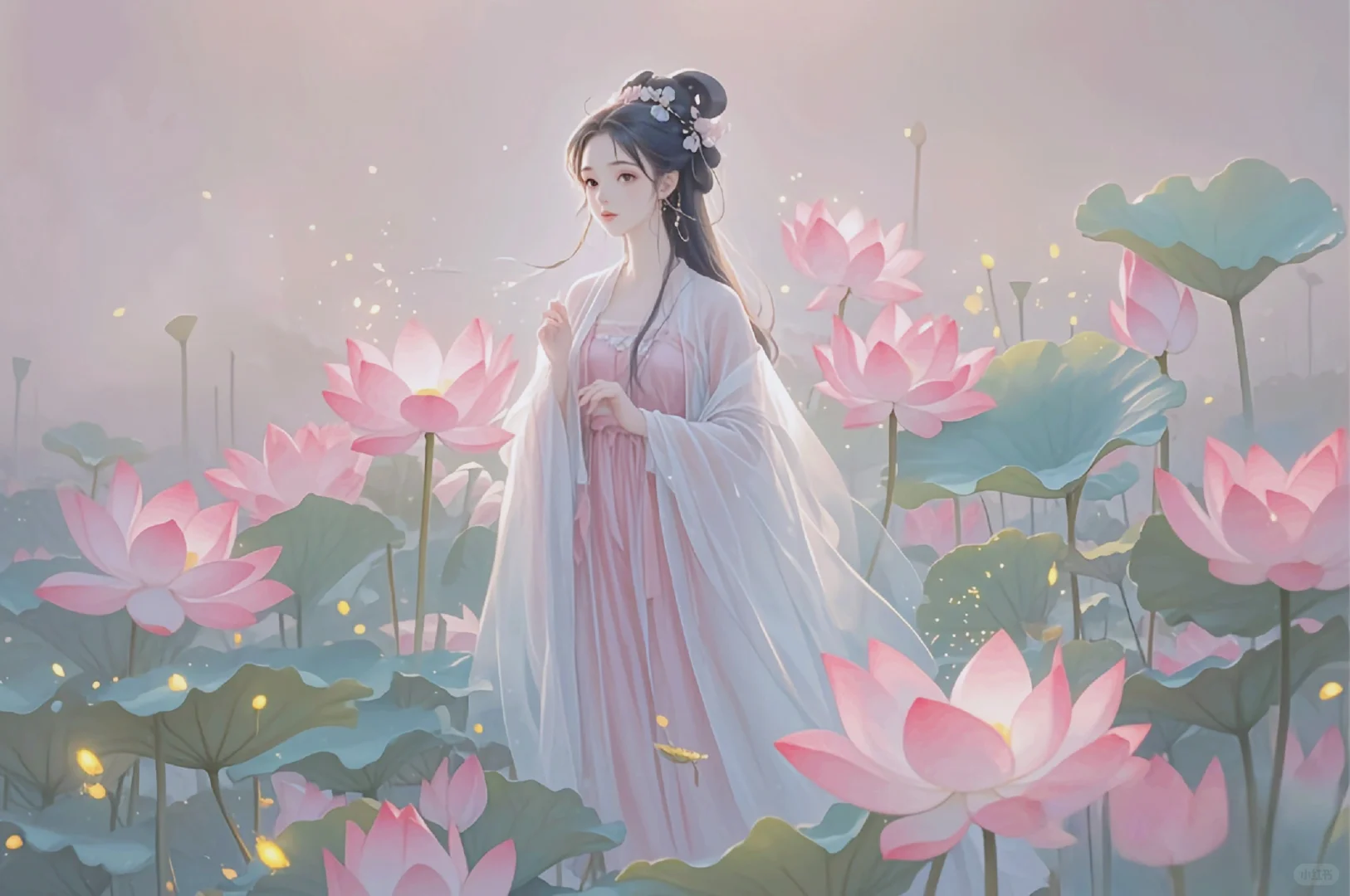 古风壁纸|荷塘仙子·绮梦涟漪