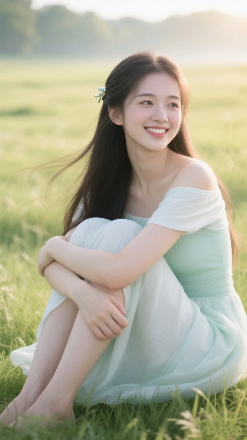 （AI美少女）她在向我走来，风在微笑～🍃