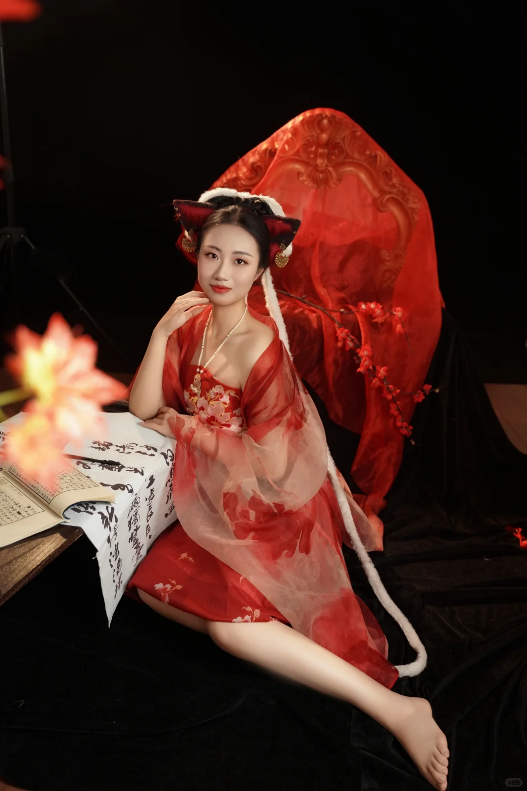 谁的镜头里，定格了红叶与宫纱🍂