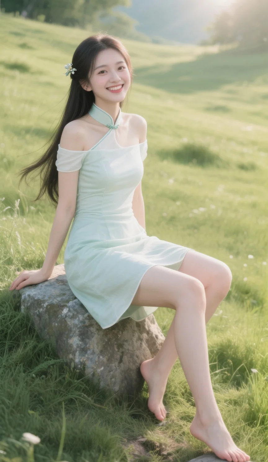 （AI美少女）她在向我走来，风在微笑～🍃