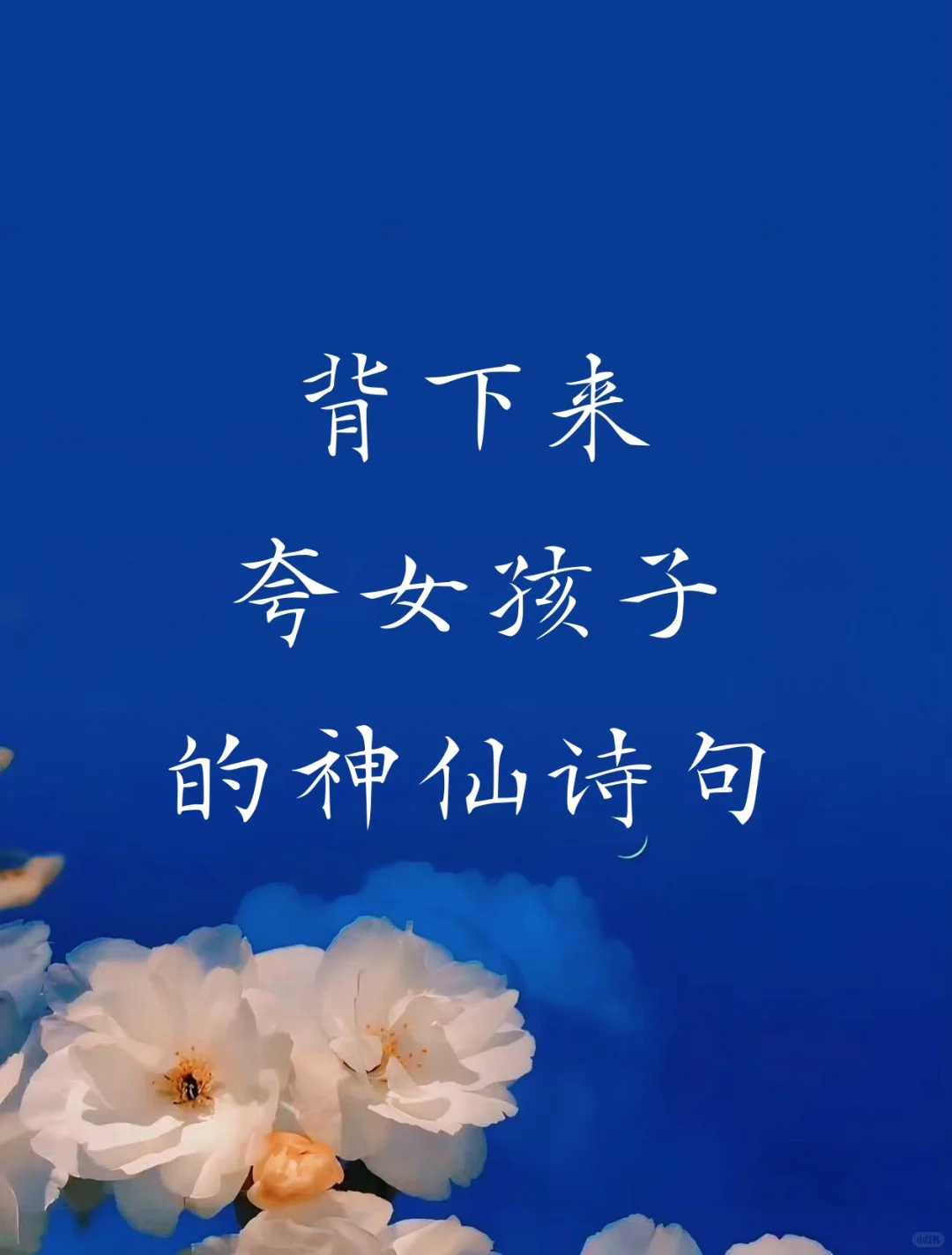 夸女孩子用的神仙句子