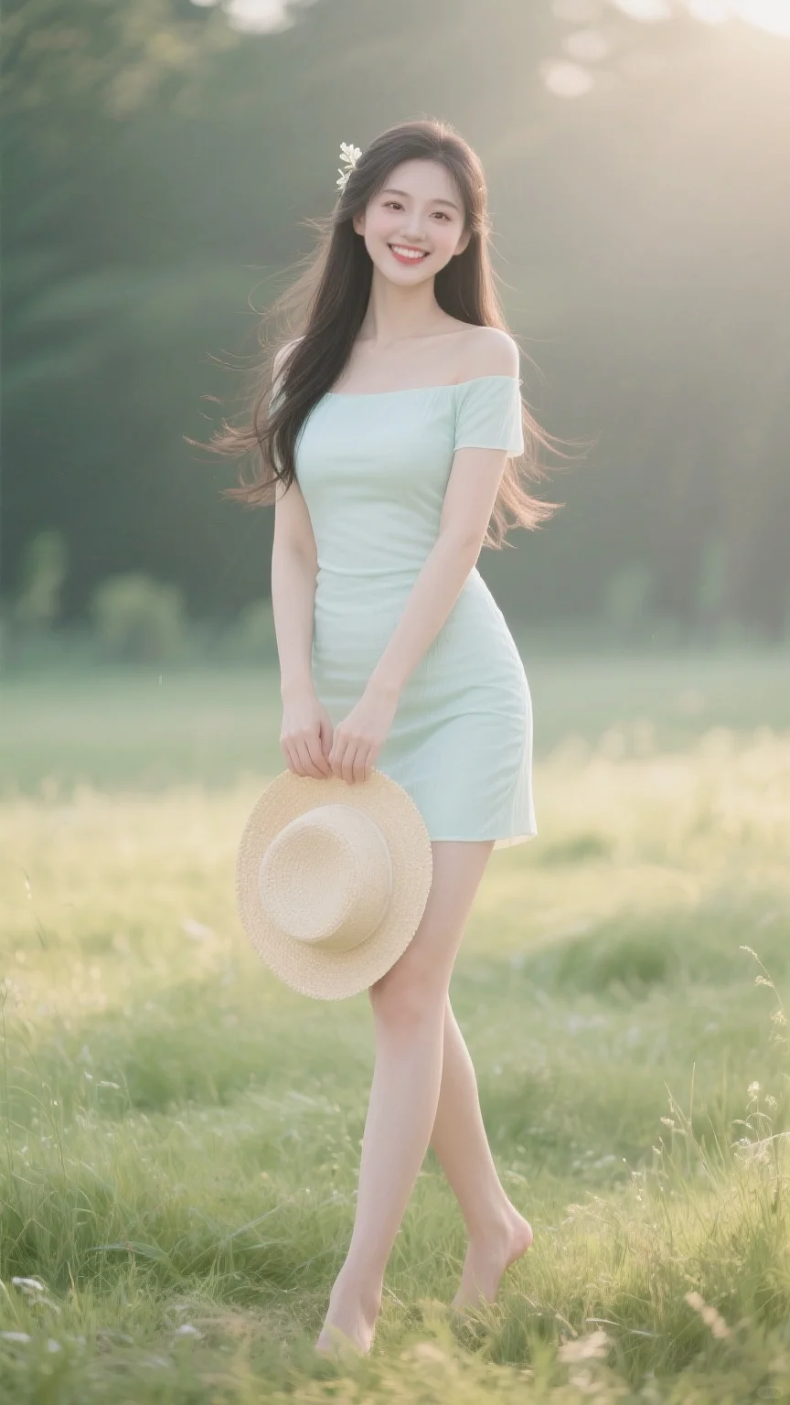 （AI美少女）她在向我走来，风在微笑～🍃
