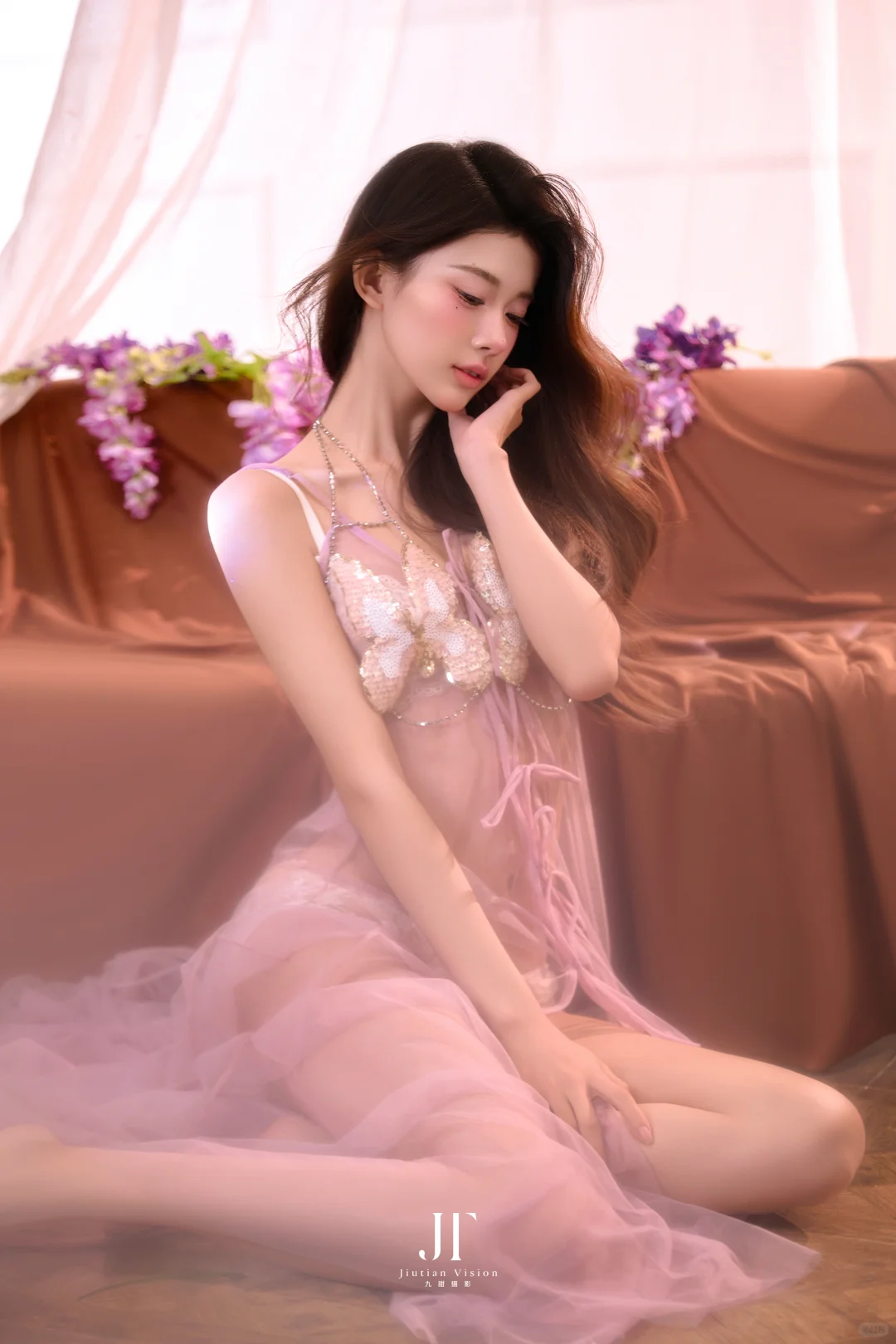 上海纯欲私房少女写真🎀紫色轻纱时尚性感💓