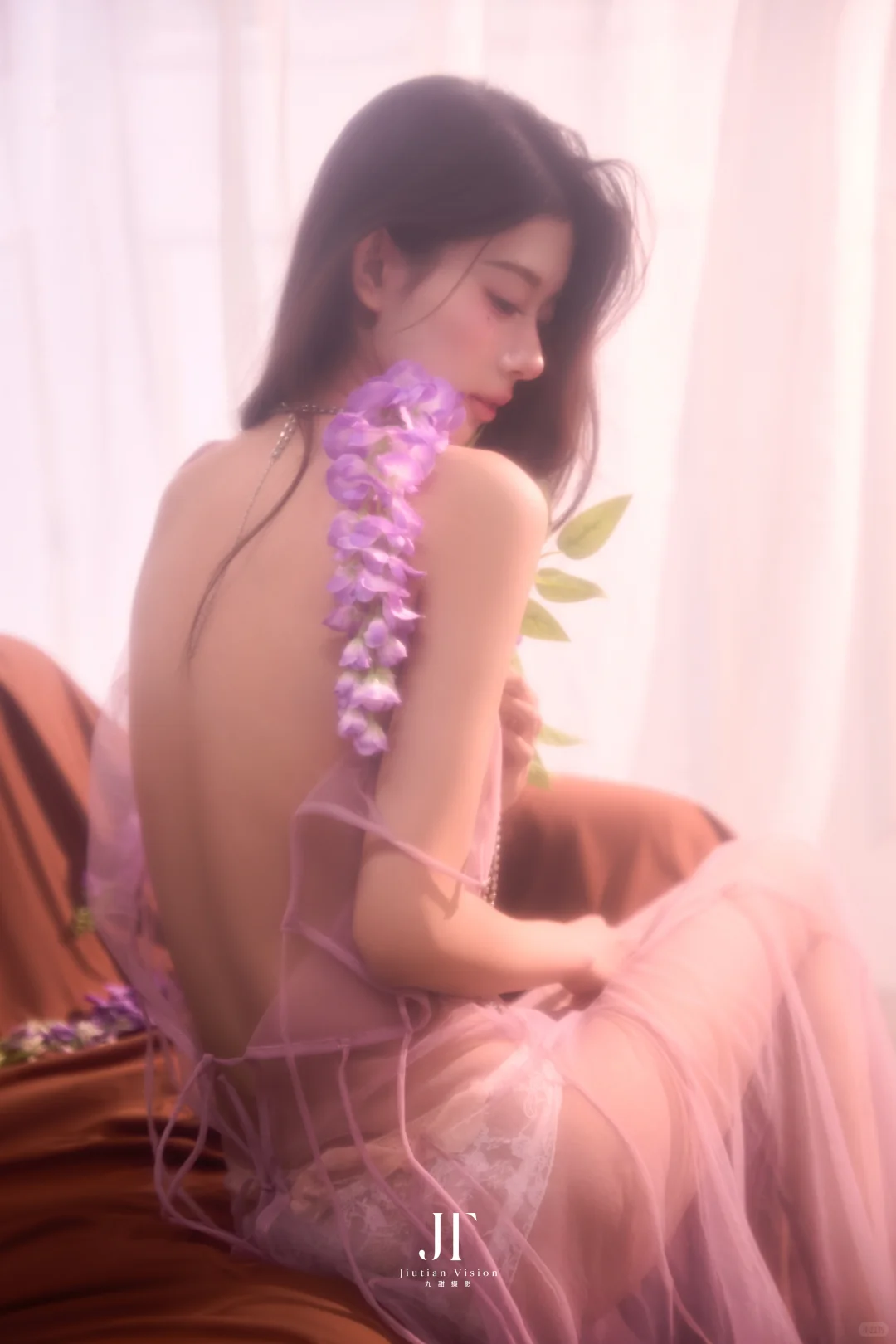 上海纯欲私房少女写真🎀紫色轻纱时尚性感💓