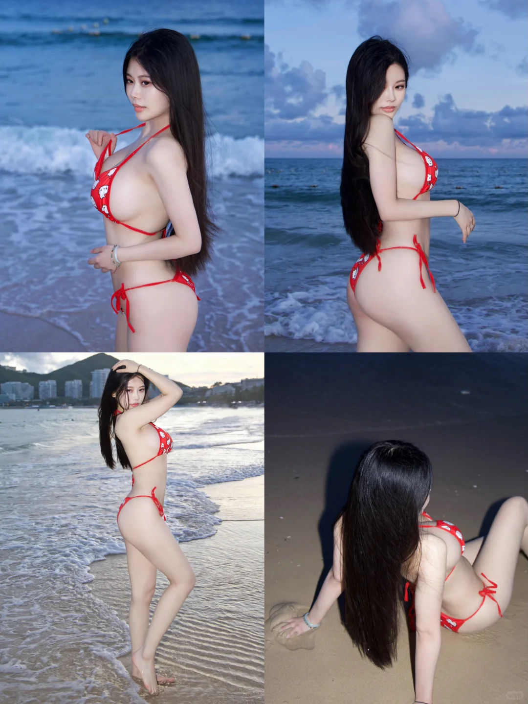 三亚约拍｜📷大东海海滩🏖️涉身浪潮🌊与爱💖