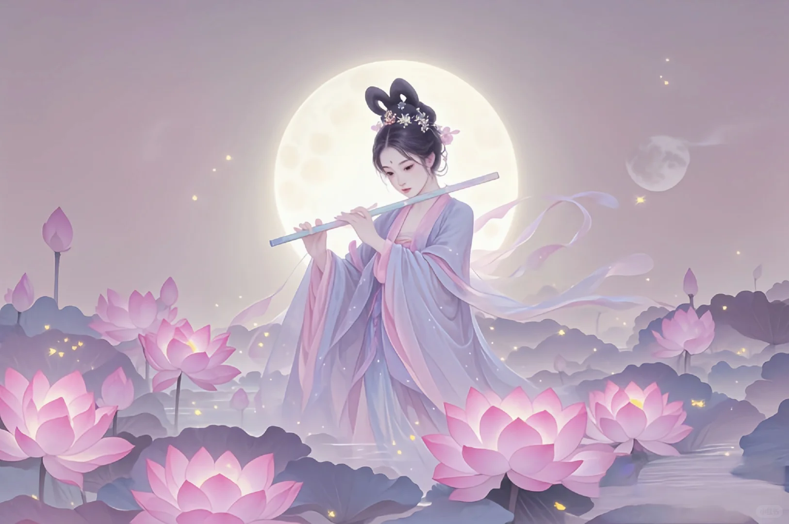 古风壁纸|荷塘仙子·绮梦涟漪