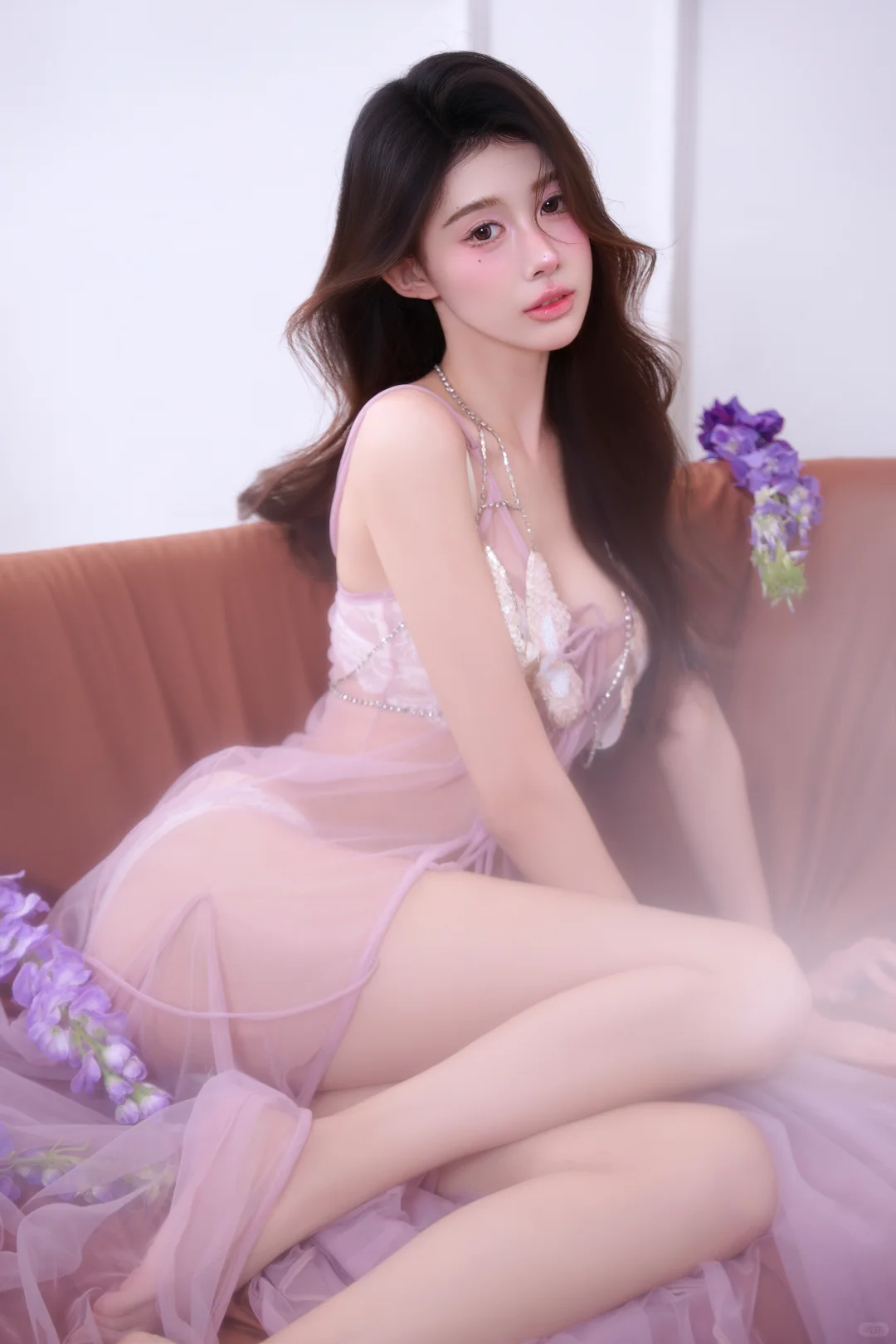 上海纯欲私房少女写真🎀紫色轻纱时尚性感💓